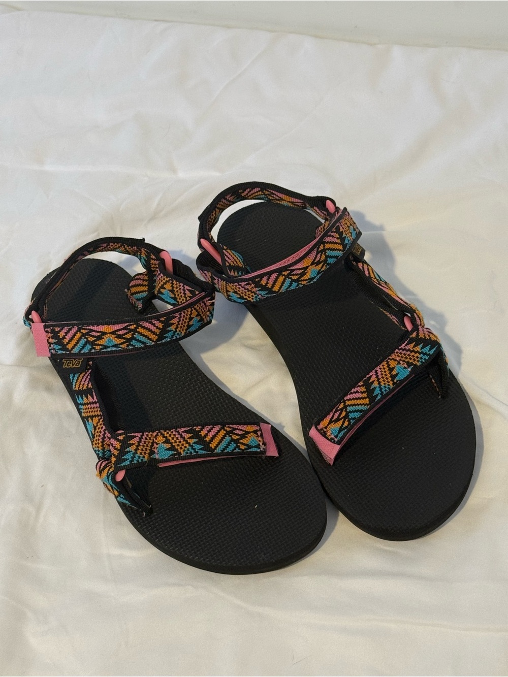 Teva Original Universal Women’s Sandals Black Pink Multicolor Aztec Size 10